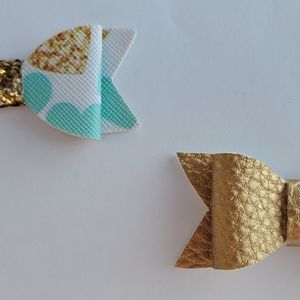 Heart and Gold Bow Set